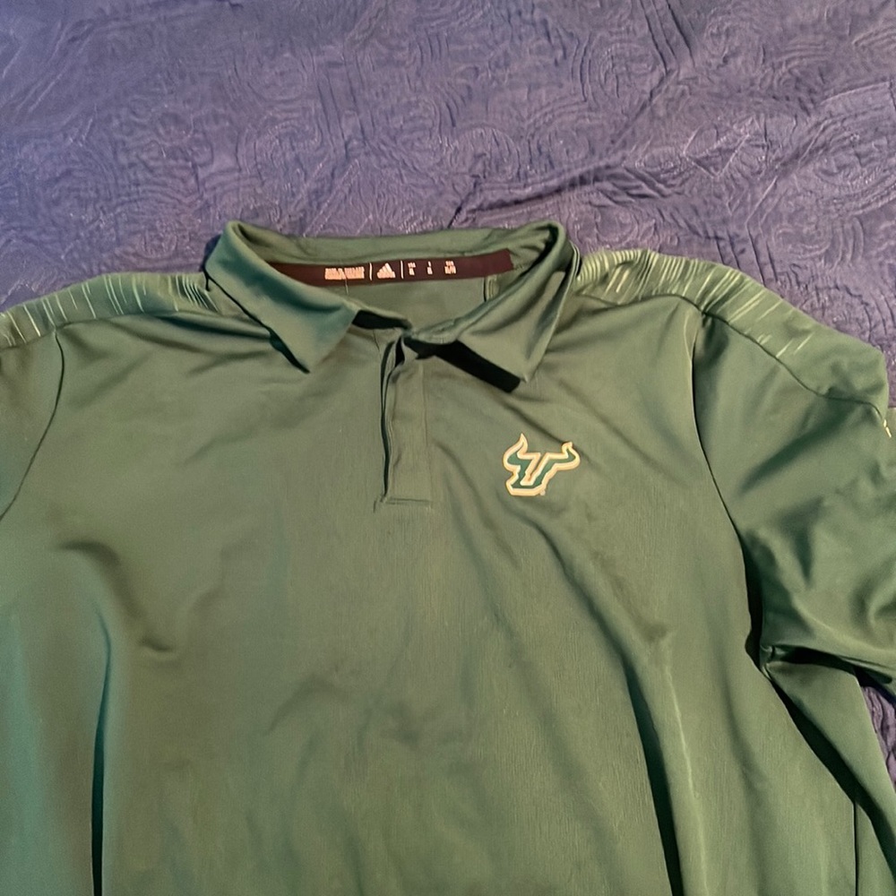 Green USF polo Adidas